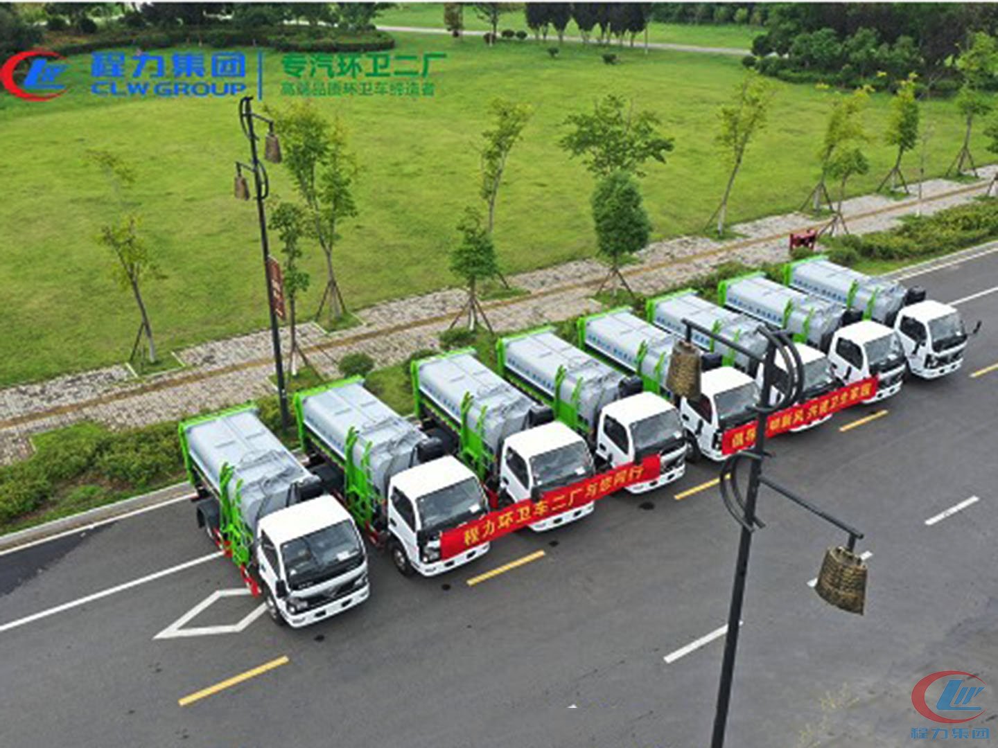 程力集團國六東風福瑞卡5方餐廚垃圾車批量交車