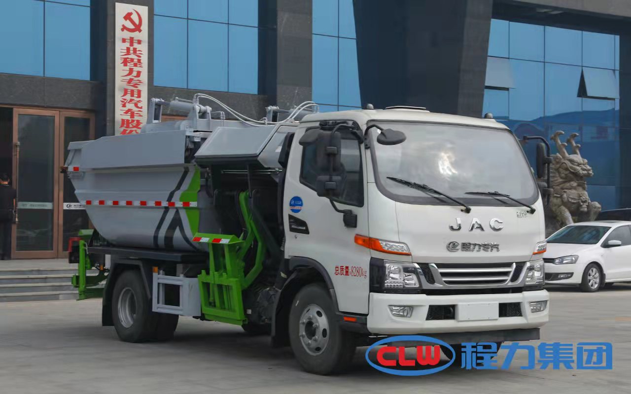 國(guó)六江淮駿鈴V6后裝無(wú)泄漏垃圾車