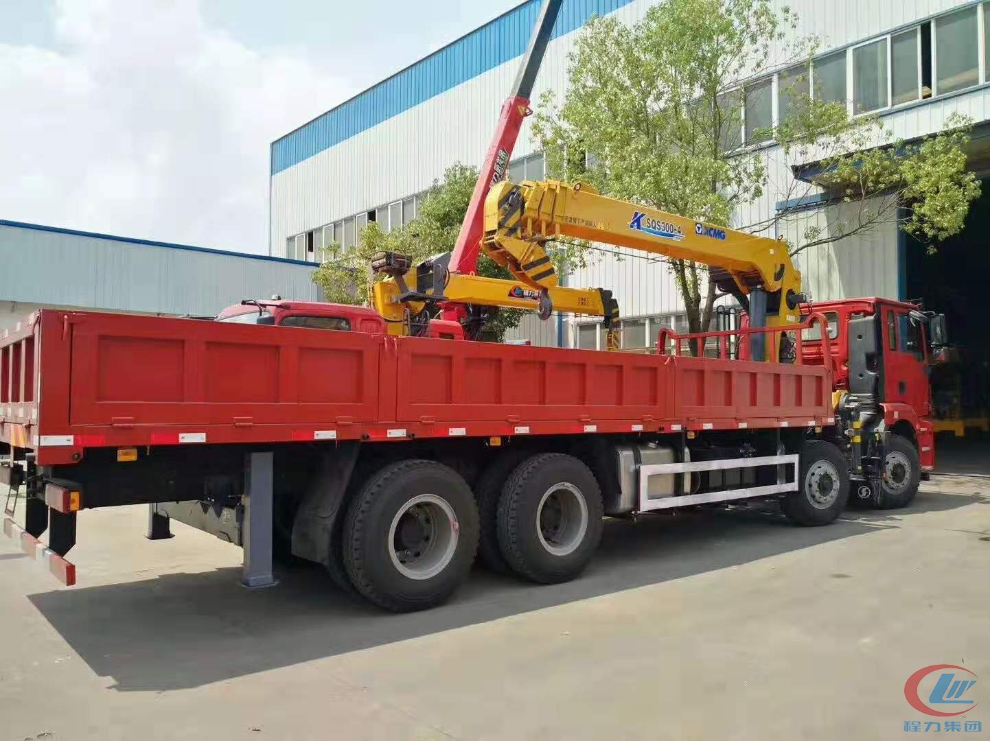 湖北程力陜汽8噸隨車吊側面圖