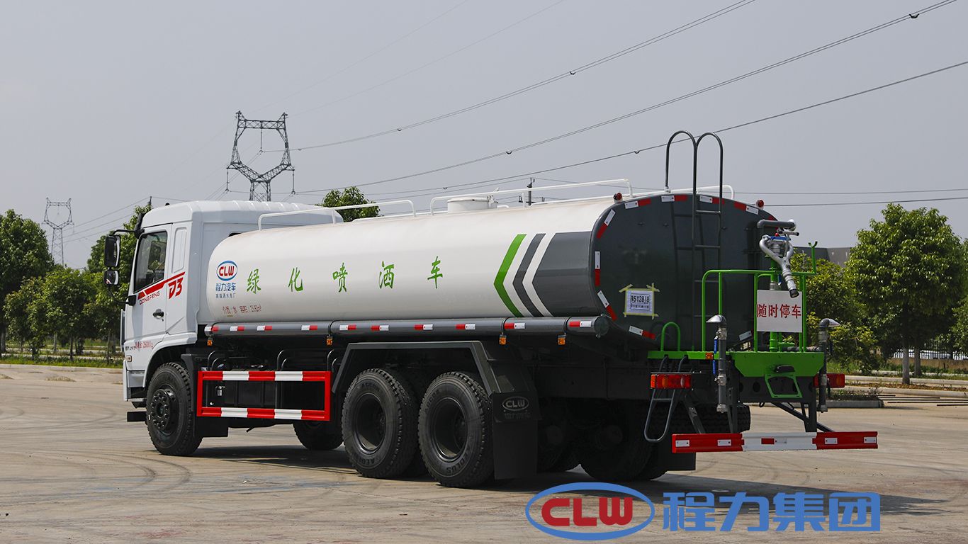 國六新款東風D3后雙橋綠化灑水車后方圖片